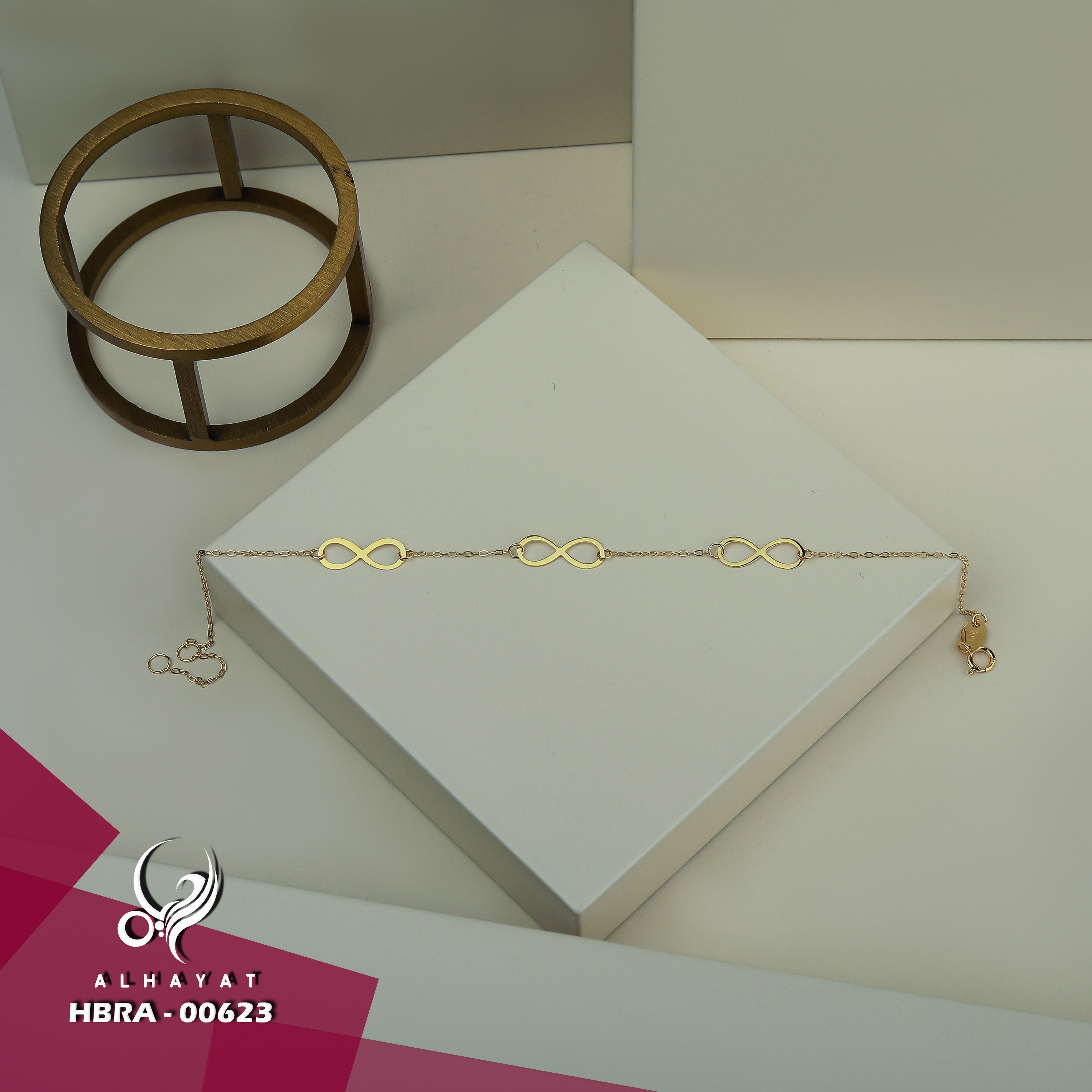 18 karat gold bracelet, Turkish made - (H-1330)